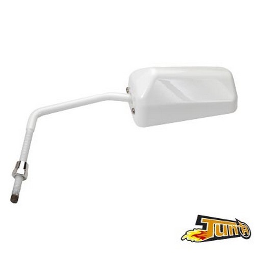 PonziRacing - Scooter e Moto 50cc > Estetica > Specchietti e Supporti >  Tuning / Pieghevoli / Universali > Tun'r > SPECCHIETTO LATERALE TUN'R F1 Ø8  BIANCO REVERSIBILE (X1)