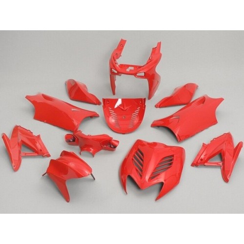 PonziRacing - Scooter e Moto 50cc > Estetica > Carene - Plastiche > Yamaha  - Mbk > Yamaha Aerox / Mbk Nitro > Dmp > Kit carene DMP 11 pezzi - Yamaha  Aerox, MBK Nitro - rosso