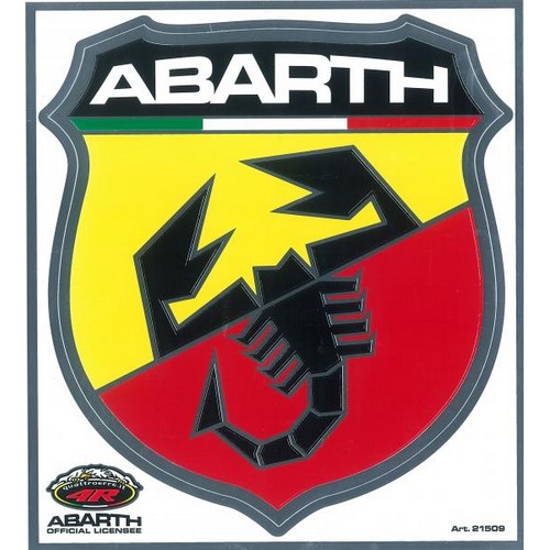 PonziRacing - Scooter e Moto 50cc > Estetica > Adesivi > Abarth > 21509 ADESIVO  ABARTH SPECIAL STICKERS SCUDETTO GIGANTE 170X190 MM