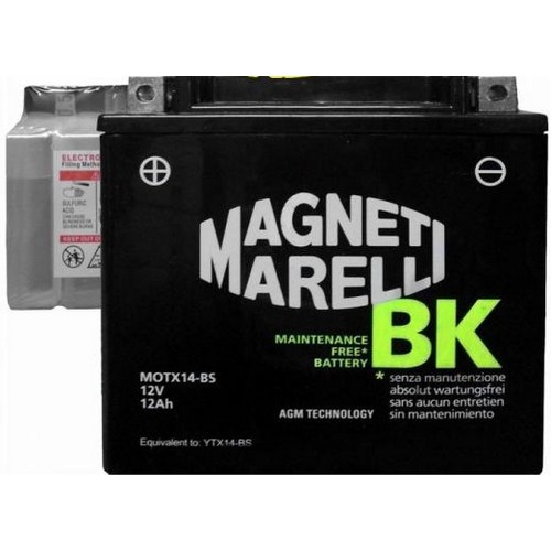 BATTERIA MAGNETI MARELLI YTX14-BS SIGILLATA KTM Super Duke R 1290 2013 2014  2015