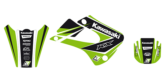 PonziRacing - Cross / Enduro / Motard > Adesivi > Kit Adesivi > Kawasaki >  kit adesivi Dream 4 - Kawasaki Kx 85 2001-2013