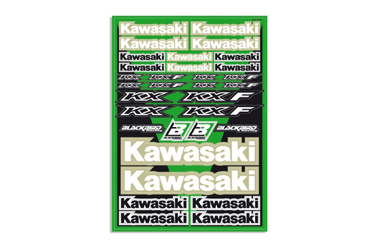 PonziRacing - Cross / Enduro / Motard > Adesivi > Kit Adesivi > Kawasaki >  fogli adesivi fustellati - Kawasaki Kx Tutte le cilindrate - Kawasaki Kxf  Tutte le cilindrate