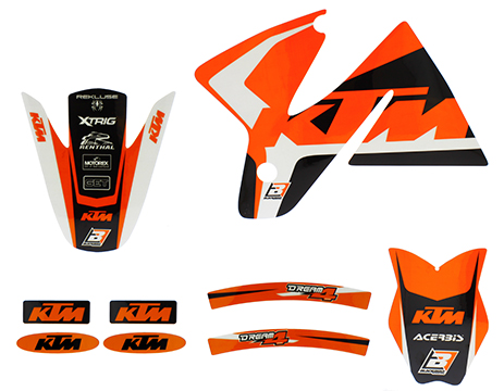 PonziRacing - Cross / Enduro / Motard > Adesivi > Kit Adesivi > Ktm > kit  adesivi Dream 4 - Ktm Exc 125 1998-2000 - Ktm Exc 200 1998-2000 - Ktm Exc